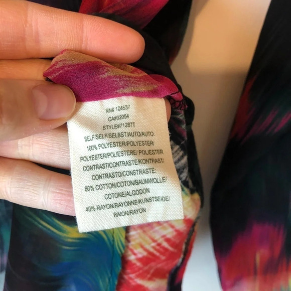 TINY | Watercolor Tulipano Blouse Black Colorful - Picture 5 of 8